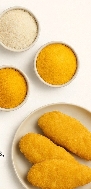 American bread crumbs in fine white, golden yellow and orange